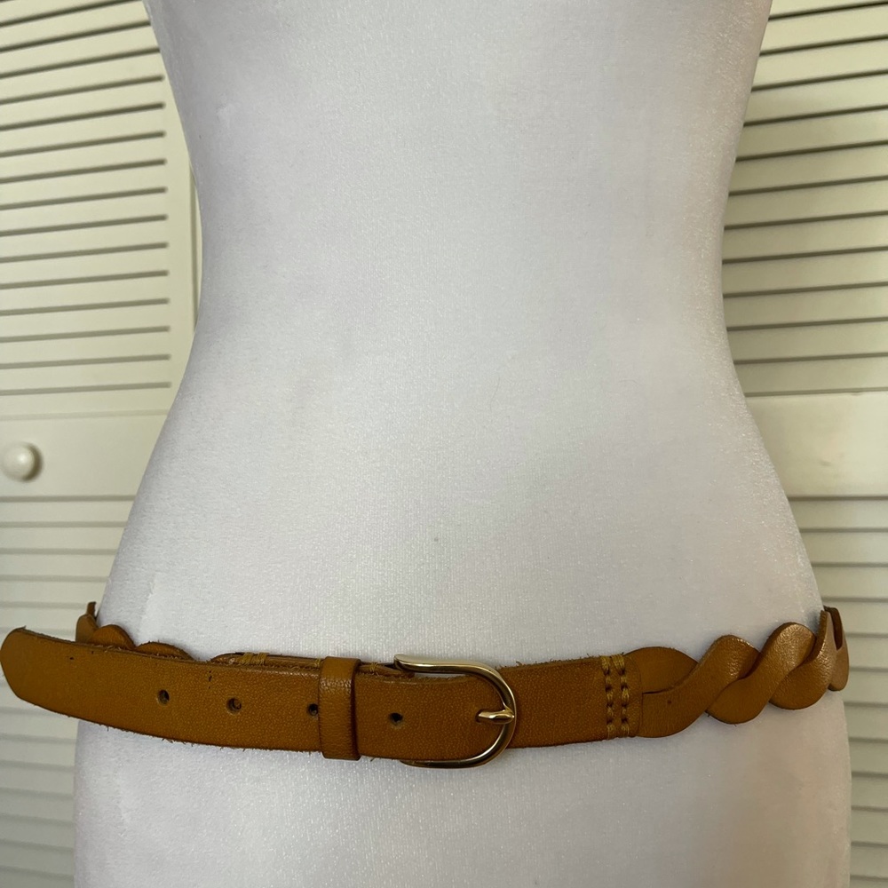 Leather braided belt - Picture 2 of 6